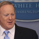 Happy boy Sean Spicer enjoys a camera-free press conferences. Credit: Mark Wilson / Staff / Getty